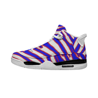 Zapatillas de baloncesto de fútbol americano de la NFL Buffalo Bills con estampado de cebra y amortiguación antideslizante.