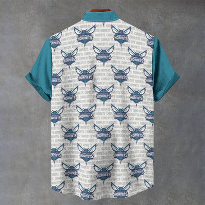 Camiseta de cuello alto de los Charlotte Hornets de la NBA | Lino sintético de 110 g/m²