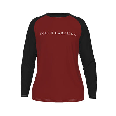 Universidad de Carolina del Sur - Camiseta de manga larga con mangas raglán de los Gamecocks
