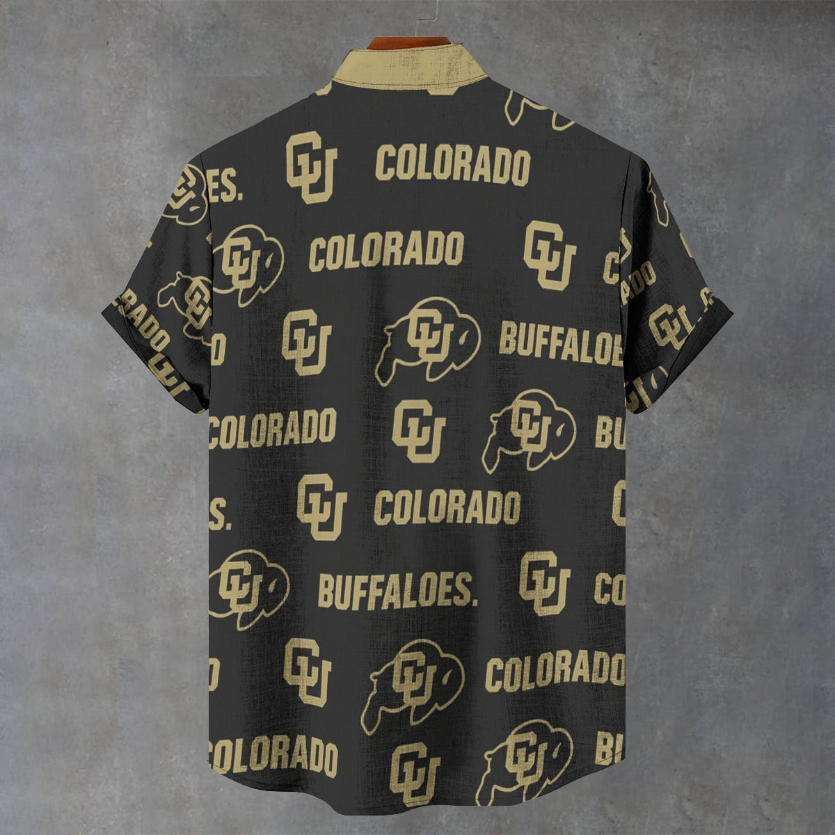 University of Colorado Boulder - Buffaloes Stand Collar Shirt|110GSM Imitation Flax