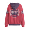 Sudadera con capucha estilo urbano rojo universitario vintage