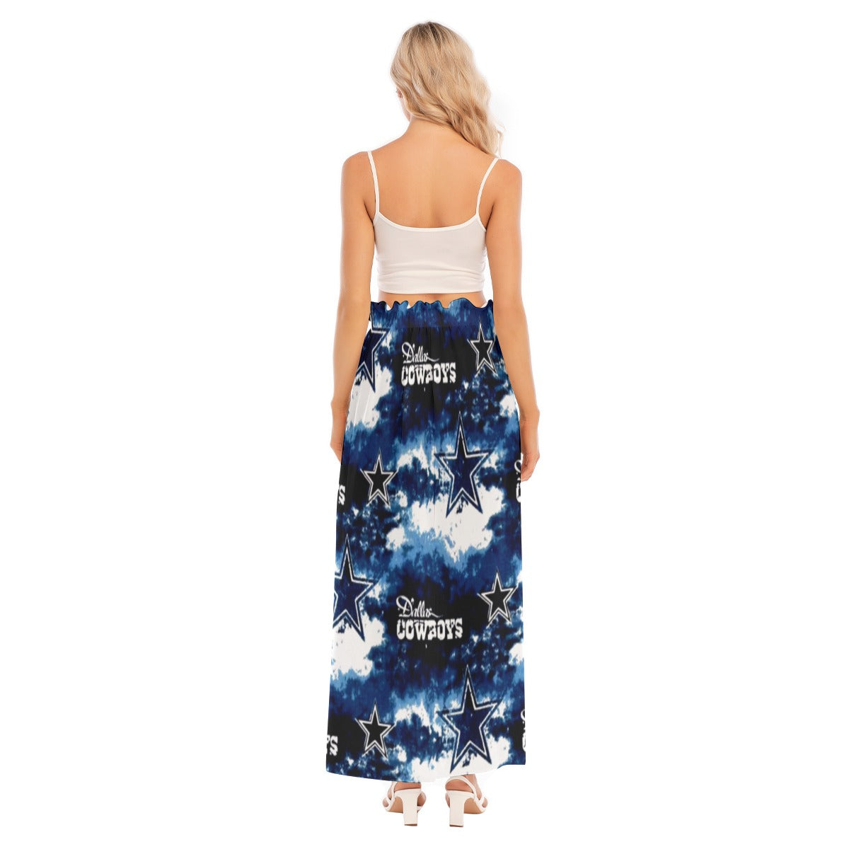 Nfl Football Dallas Cowboys tie dye Women's Side Split Skirt