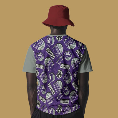 Sacramento Kings Seamless Pattern T-Shirt for Comfortable Daily Wear