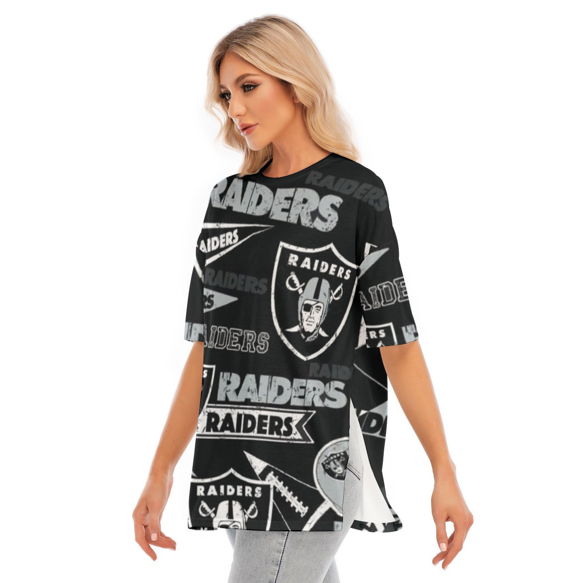 Las Vegas Raiders Women's Short Sleeve T-Shirt with Hem Split