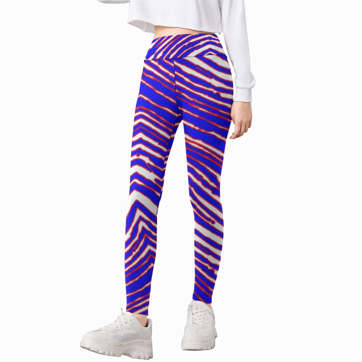 Nfl Football Buffalo Bills zubaz zebra print Kid's Leggings