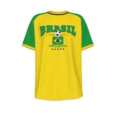 BRASIL - football team verde amarela O-neck Short Sleeve T-shirt