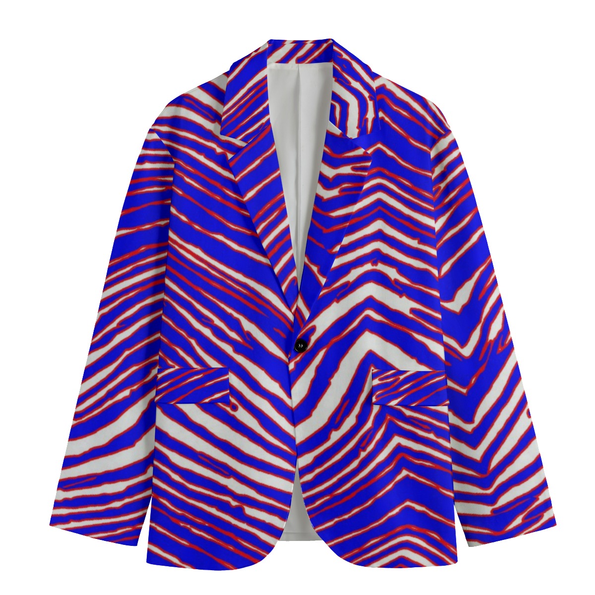Buffalo Bills Zubaz Casual Flat Lapel Collar Blazer