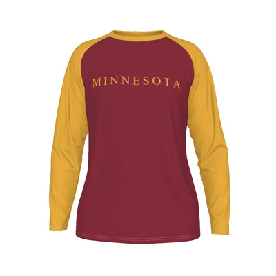 Universidad de Minnesota - Camiseta de manga larga con mangas raglán de los Golden Gophers