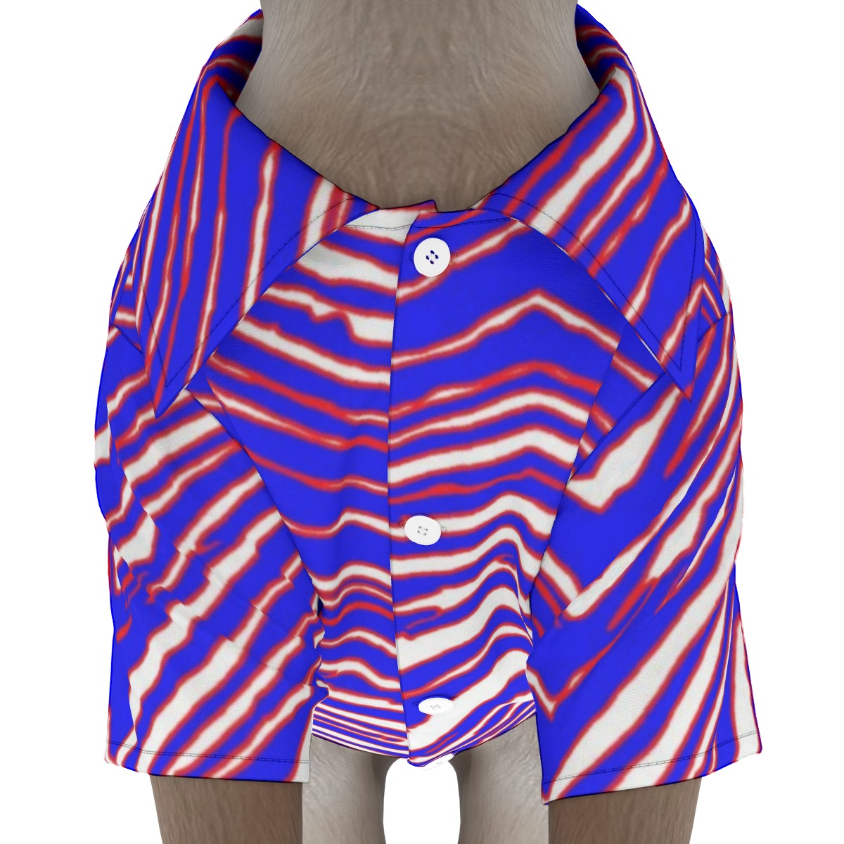 Camisa hawaiana para mascota con estampado de cebra de los Buffalo Bills de la NFL