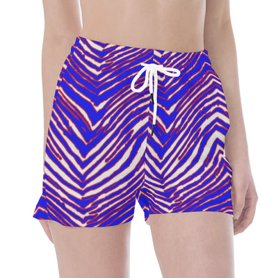 Pantalones cortos deportivos de cintura ancha con estampado de cebra de los Buffalo Bills de la NFL