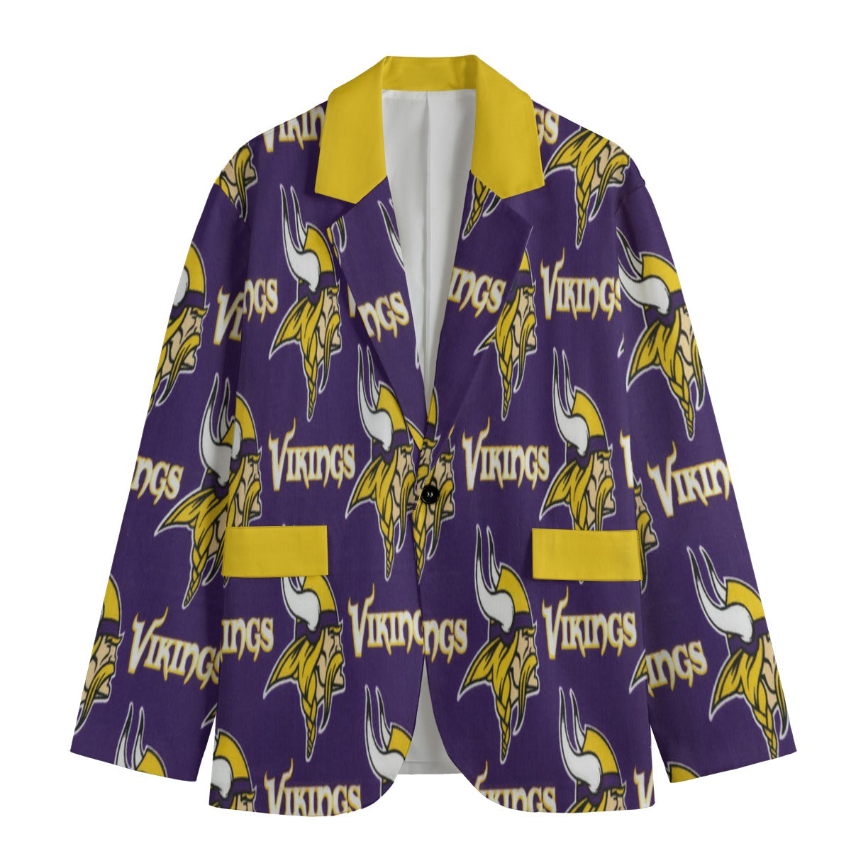 Minnesota Vikings Flat Lapel Collar Blazer