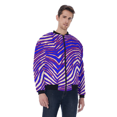 Chaqueta bomber con estampado de cebra de los Buffalo Bills de la NFL para hombre