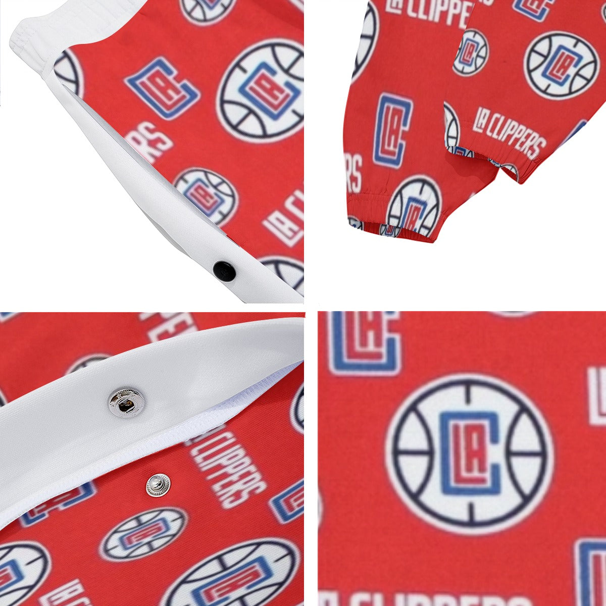 Pantalones deportivos rojos de baloncesto de la NBA de Los Angeles Clippers