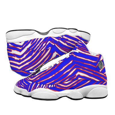 Zapatillas de baloncesto curvas con estampado de cebra de los Buffalo Bills de la NFL y suela gruesa