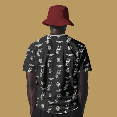 San Antonio Spurs Seamless Pattern T Shirt for Comfortable Daily Wear