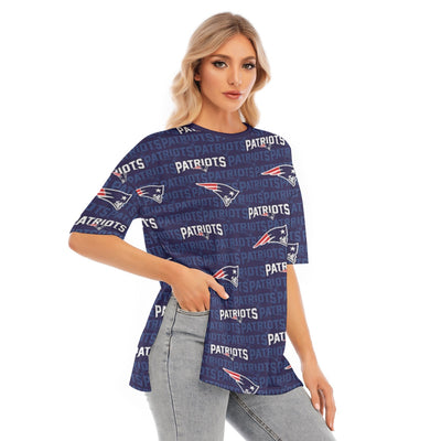 New England Patriots Women's Short Sleeve T-Shirt with Hem Split