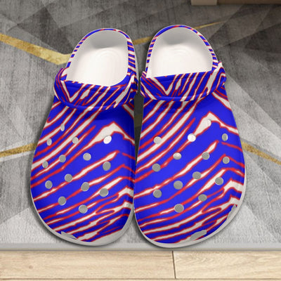 Nfl Football Buffalo Bills zubaz zebra print Men's Classic Clogs