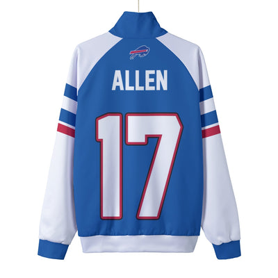 Josh Allen jersey inspired  Buffalo Bills Stand Collar Lining Jacket