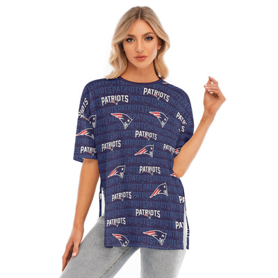 New England Patriots Women's Short Sleeve T-Shirt with Hem Split