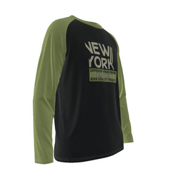 Brooklyn New York Men's Long Sleeve T-shirt With Raglan Sleeve