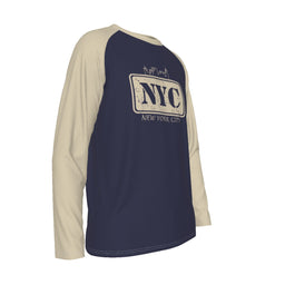 NYC New York City Men's Long Sleeve T-shirt With Raglan Sleeve