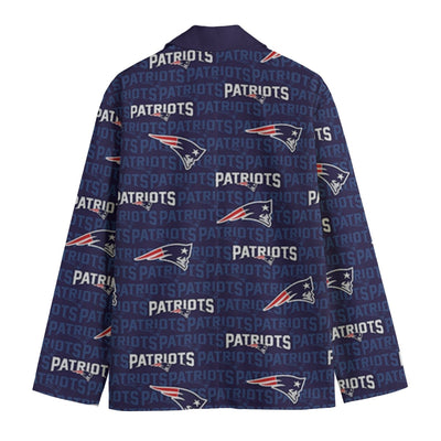 Blazer de cuello de solapa plana de los New England Patriots