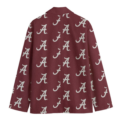 Alabama Crimson Tide Burgundy Casual Blazer with Flat Lapel Collar