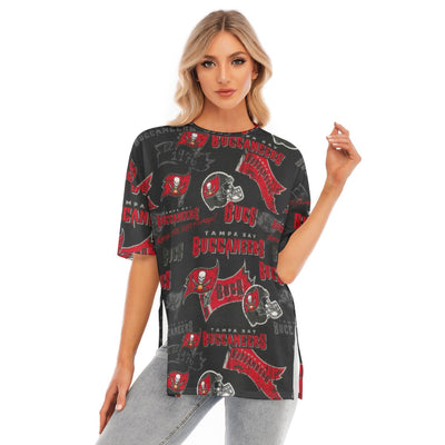 Tampa Bay Buccaneers Women's Short Sleeve Hem Split T-Shirt