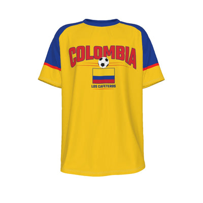 Camiseta del equipo nacional de futbol Colombia O-neck Short Sleeve T-shirt
