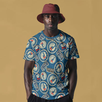 Philadelphia 76ers All Over Print Classic T-Shirt for Comfortable Daily Wear
