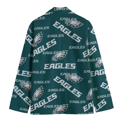 Blazer de cuello para el día del partido de los Philadelphia Eagles | Algodón de 245 g/m²