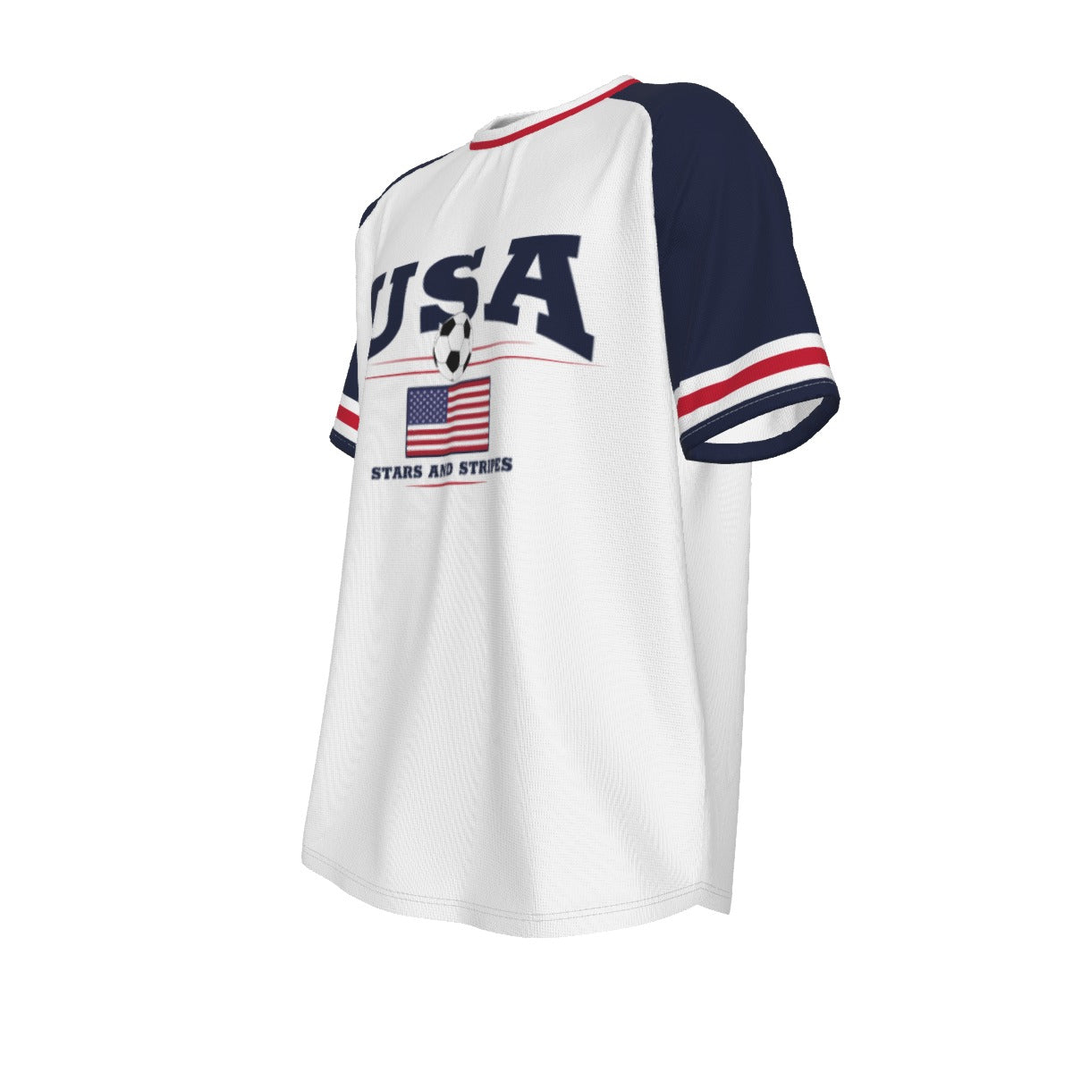 Camiseta de manga corta con cuello redondo de la selección nacional de fútbol de EE. UU.