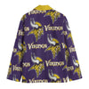 Minnesota Vikings Flat Lapel Collar Blazer