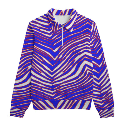 Sudadera unisex con solapa y estampado de cebra de los Buffalo Bills de la NFL | Algodón 310 g/m²