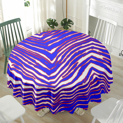 Nfl Football Buffalo Bills zubaz zebra print  Waterproof tablecloth | Round 180(gsm)