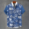 Indianapolis Colts Stand Collar Shirt|110GSM Imitation Flax