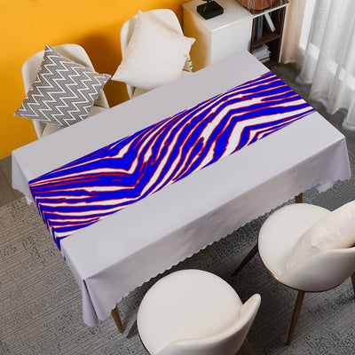 Nfl Football Buffalo Bills zubaz zebra print  Table Runner | Rectangle 270(gsm)