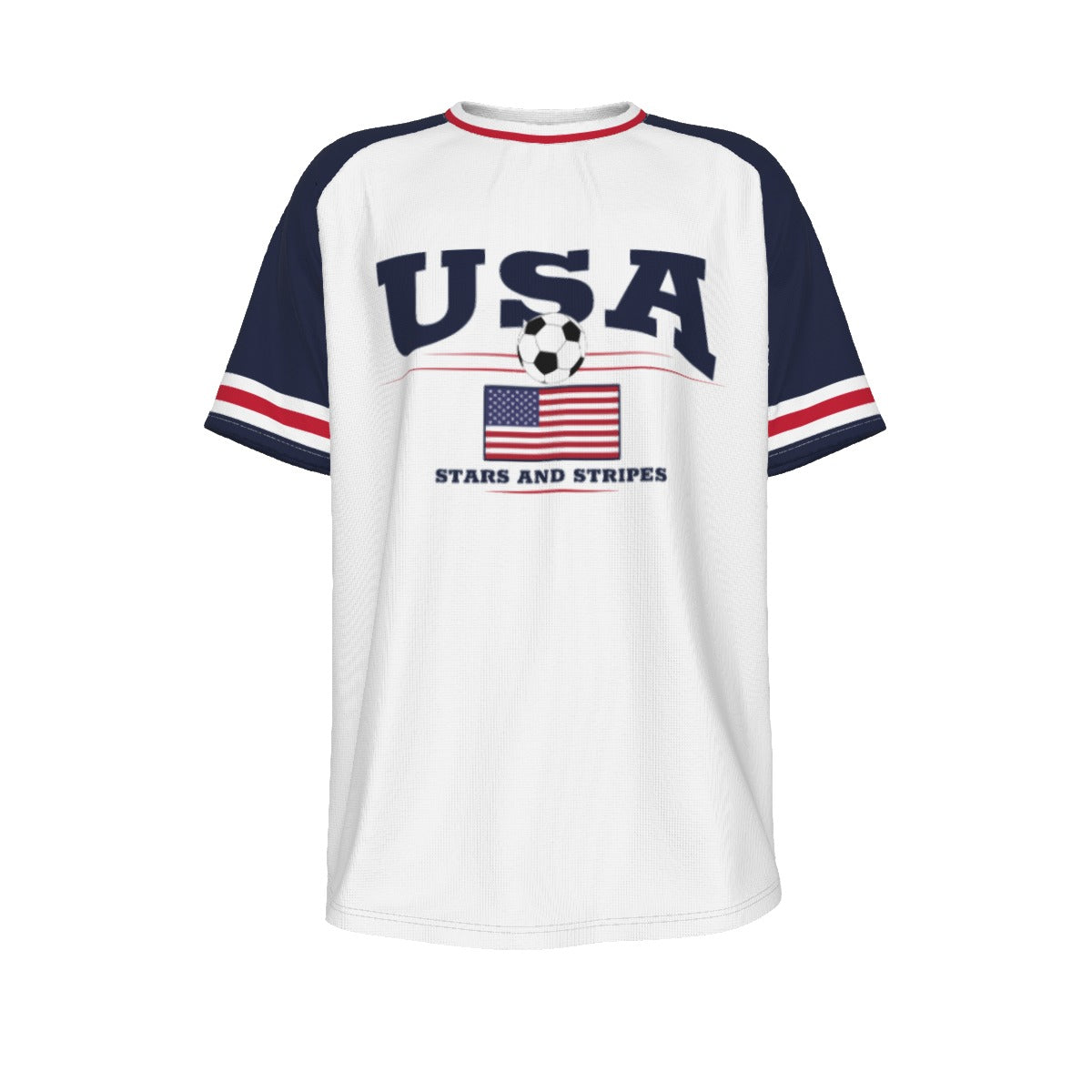Camiseta de manga corta con cuello redondo de la selección nacional de fútbol de EE. UU.