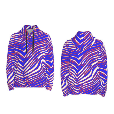 Sudadera con capucha y medio botón con estampado de cebra de los Buffalo Bills de la NFL