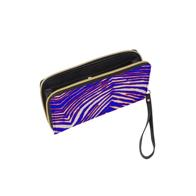 Nfl Football Buffalo Bills zubaz zebra print  Long Wallet With Black Hand Strap