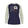 Camiseta deportiva universitaria atlética de manga larga para hombre con mangas raglán n.° 28