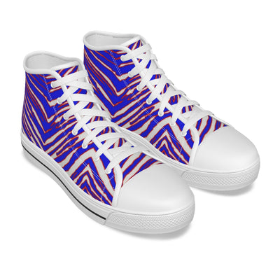 Zapatillas de lona con estampado de cebra de los Buffalo Bills de la NFL