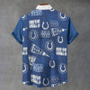 Indianapolis Colts Stand Collar Shirt|110GSM Imitation Flax