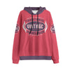 Sudadera con capucha estilo urbano rojo universitario vintage