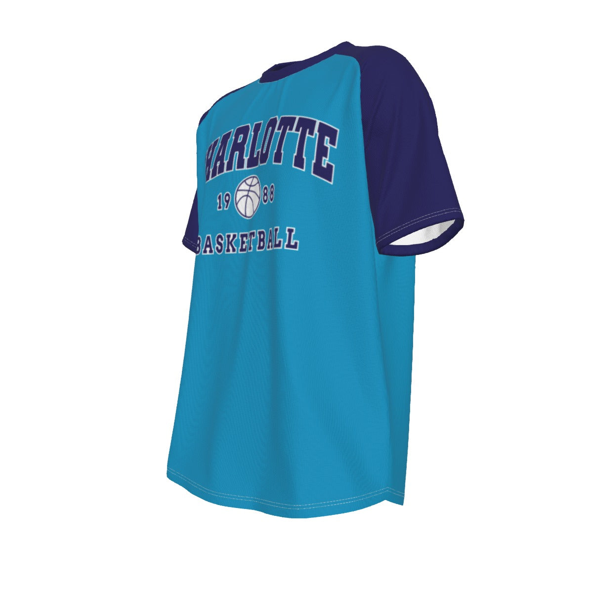 Camiseta de manga corta con cuello redondo y póster de los Charlotte Hornets