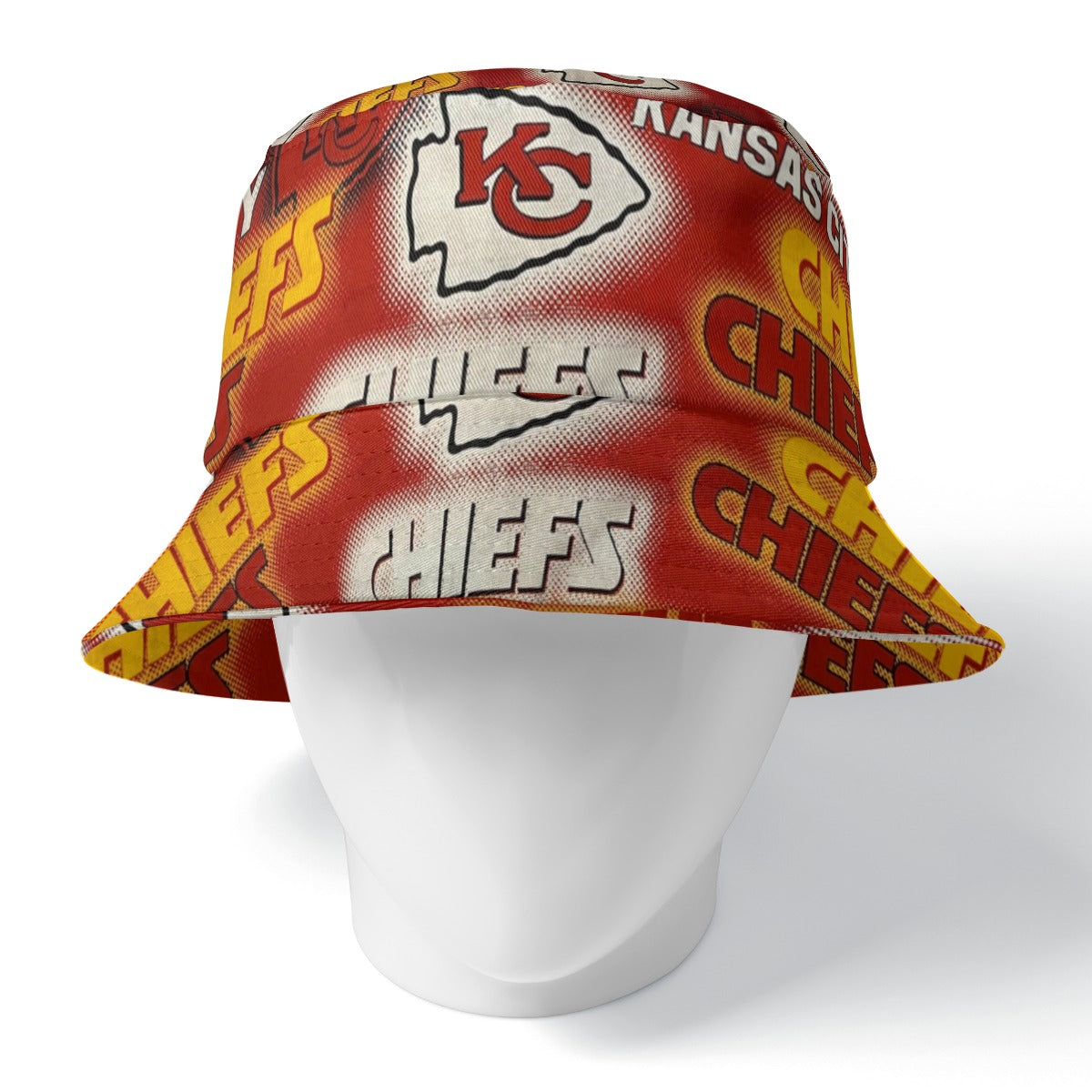 Kansas City Chiefs Double-Sided Printed Bucket Hat for Stylish Versatility