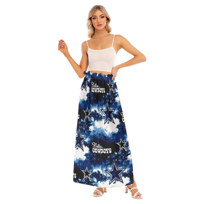 Nfl Football Dallas Cowboys tie dye Women's Side Split Skirt