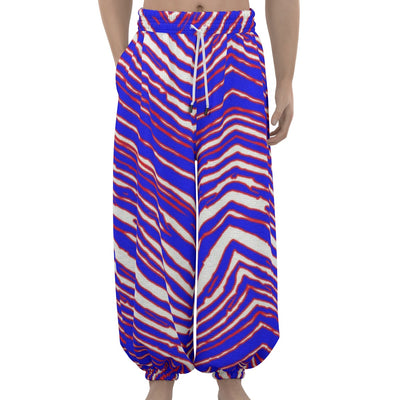 Pantalones de fútbol americano de la NFL Buffalo Bills con estampado de cebra Zubaz unisex