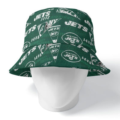 New York Jets Reversible Double-Sided Bucket Hat Fashionable and Versatile