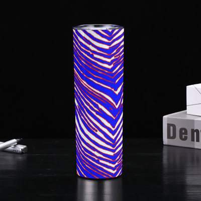 Nfl Football Buffalo Bills zubaz zebra print  Skinny Tumbler Stainless Steel with Lids 30OZ